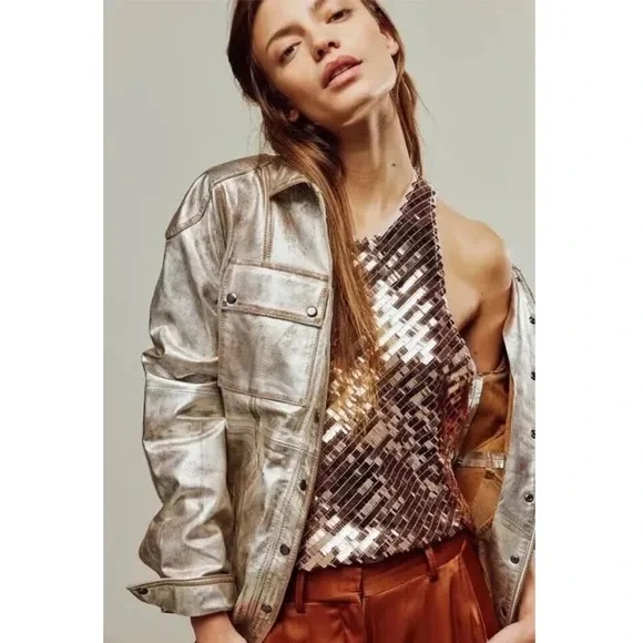 Intimately by Free People Disco Fever Cami in Tan - Picture 2 of 4